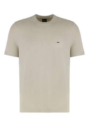 BOSS round-neck logo T-shirt - Neutrals