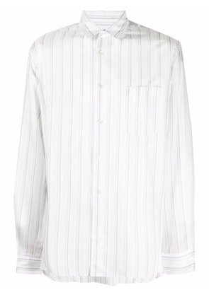 Comme Des Garçons Shirt vertical stripe-print shirt - White