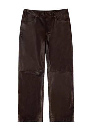ENTIRE STUDIOS leather straight-leg trousers - Brown