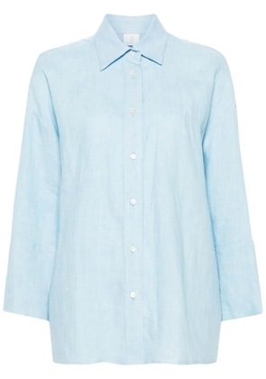 Eleventy linen drop-shoulder shirt - Blue