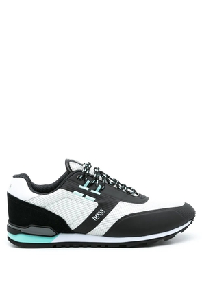 BOSS panelled low-top leather sneakers - Black