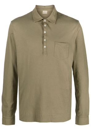 Massimo Alba long-sleeve cotton polo shirt - Green