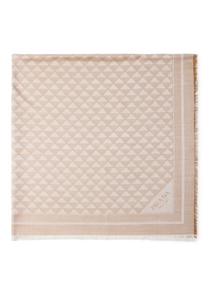 Prada silk-wool shawl - Neutrals