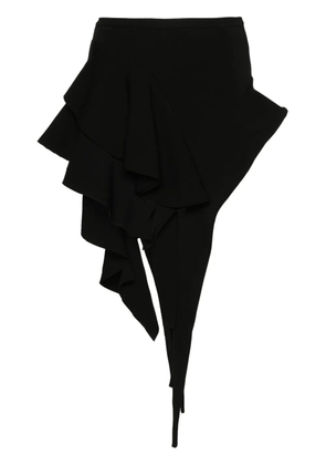 Mugler asymmetric knitted mini skirt - Black
