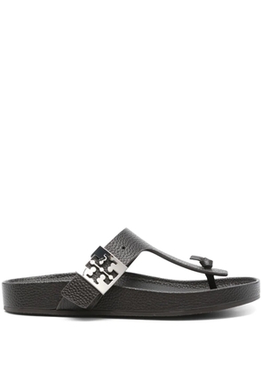 Tory Burch leather flat sandals - Brown