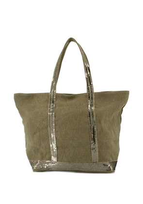 Vanessa Bruno Cabas M sequin-trimmed tote bag - Green