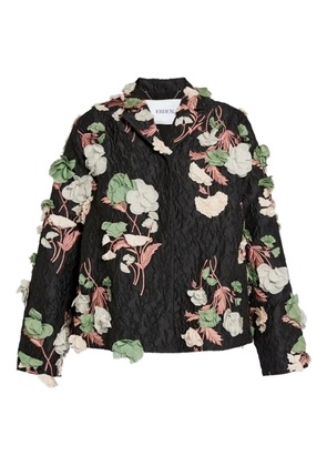 ERDEM floral-detail embroidered blazer - Black