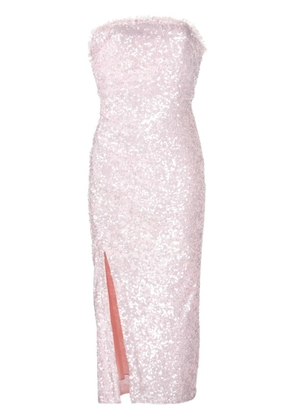 Needle & Thread Stellar Gloss sequin-embellished strapless gown - Pink