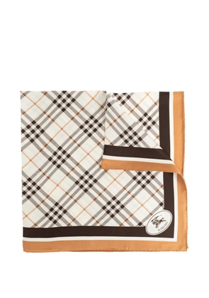 Burberry check-print silk scarf - White