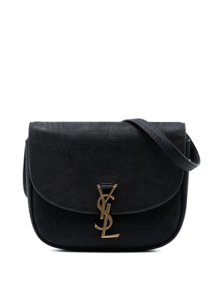 Saint Laurent Pre-Owned 2020 Medium Croc Embossed Nubuck Monogram Kaia crossbody bag - Black