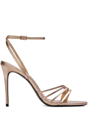 BLACK SUEDE STUDIO Ella metallic multi-strap sandals - Gold