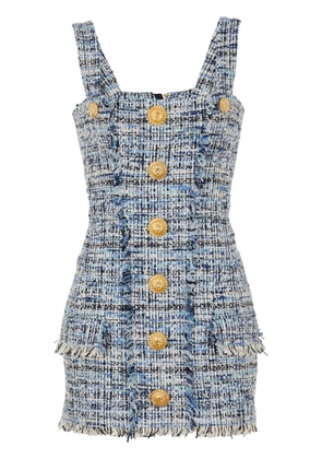 Balmain tweed mini dress - Blue