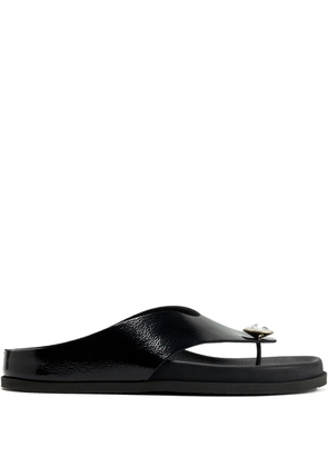 Pedro Garcia Duna crystal-embellished thong sandals - Black