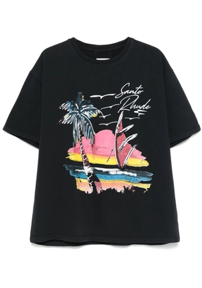 RHUDE beach-print T-shirt - Black