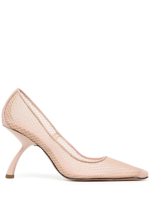 Pīferi Tania 85mm square-toe pumps - Pink