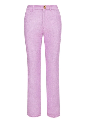 Oscar de la Renta cropped tweed trousers - Pink
