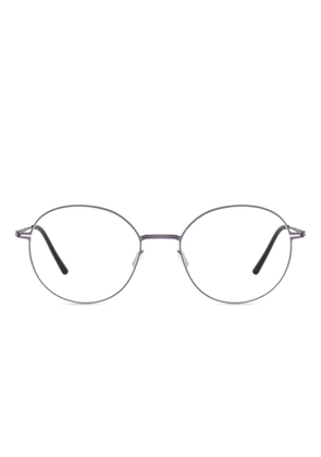Ic! Berlin round-frame metal glasses - Silver