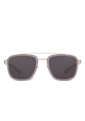 Ic! Berlin Jacob square-frame sunglasses - BRONZE - GREY - MATT