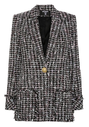 Balmain single-breasted tweed jacket - Black