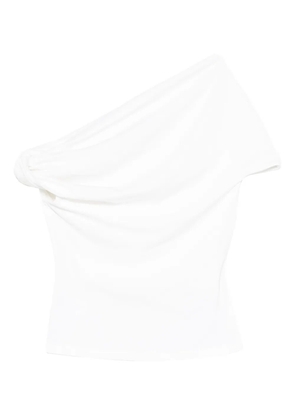Paris Georgia Ida one-shoulder draped top - White