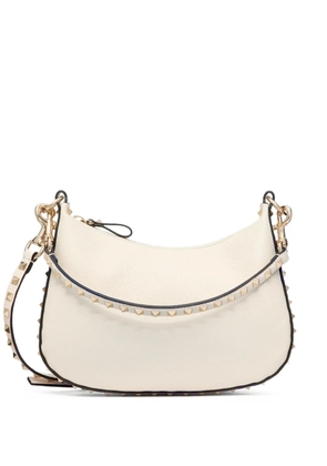Valentino Garavani small Rockstud leather shoulder bag - White