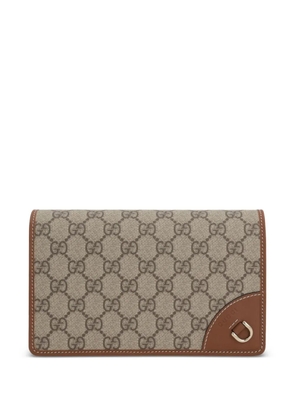 Gucci GG monogram shoulder bag - Brown
