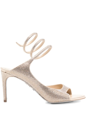René Caovilla 80mm Audrey sandals - Gold
