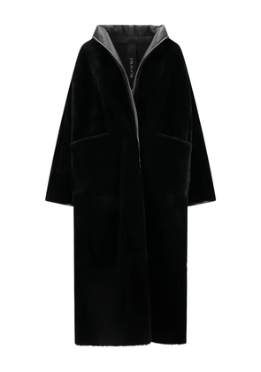 Blancha shearling wool coat - Black