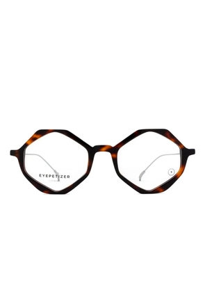 Eyepetizer Judith geometric-frame glasses - Brown