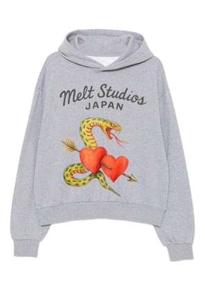 Melt printed hoodie - Grey