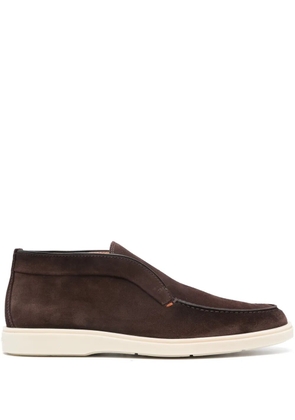 Santoni slip-on suede boots - Brown