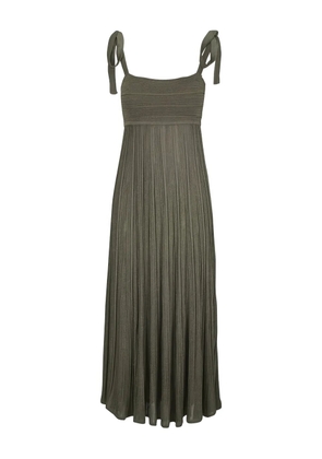 ZIMMERMANN Wanderlust tie-shoulder pleated midi dress - Green
