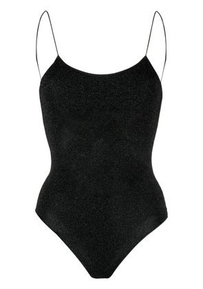 Oséree open-back lurex swimsuit - Black