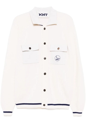 Kiton embroidered logo jacket - Neutrals