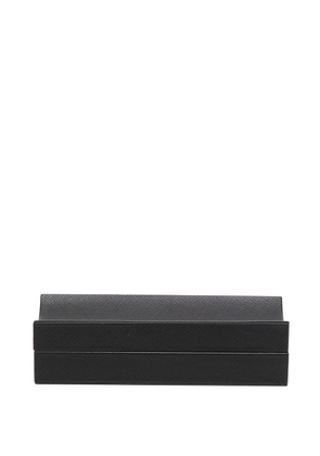 Smythson embossed-logo pen organiser - Black