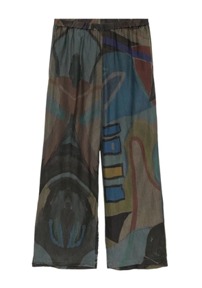 Stain Shade graphic-print trousers - Grey