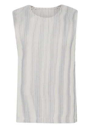 Homme Plissé Issey Miyake pleated tank top - Neutrals