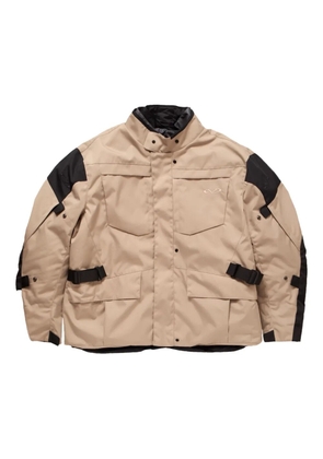 VETEMENTS logo biker jacket - Neutrals