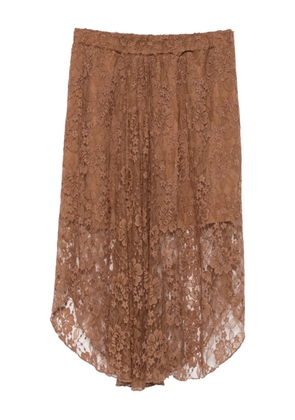 Baum Und Pferdgarten floral-lace skirt - Brown