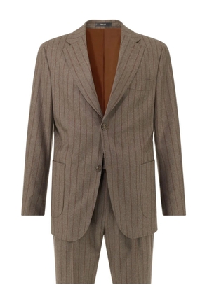 Boggi Milano pinstripe wool suit - Brown