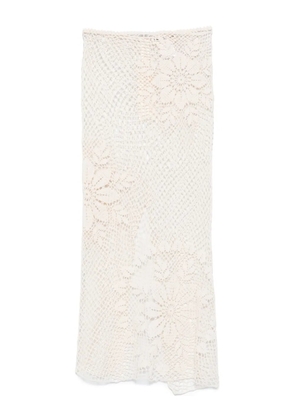 Magda Butrym crochet midi skirt - Neutrals