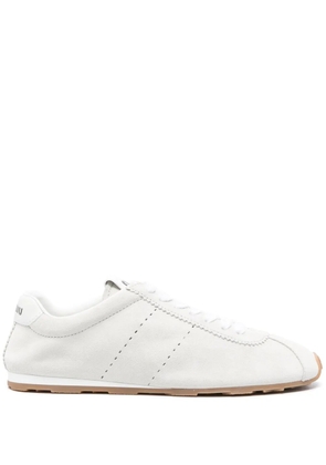 Miu Miu suede lace-up sneakers - Neutrals