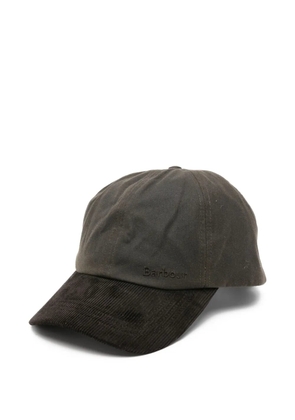 Barbour corduroy panelled cap - Green