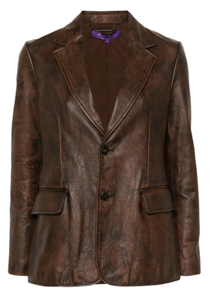 Ralph Lauren Collection Tomasso leather blazer - Brown