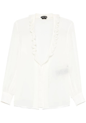TOM FORD ruffle-detailed blouse - White