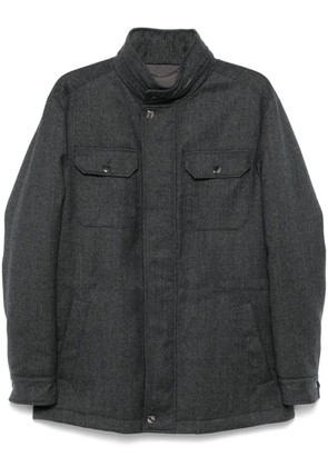 Canali wool shirt jacket - Grey