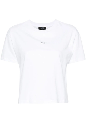 A.P.C. logo-print cotton T-shirt - White