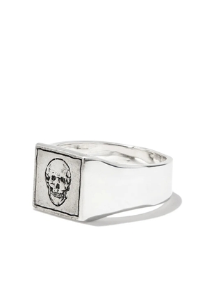 Pyrrha Skull square signet ring - Silver