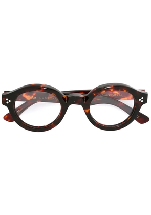 Lesca 'Corbs' tortoiseshell glasses - Brown