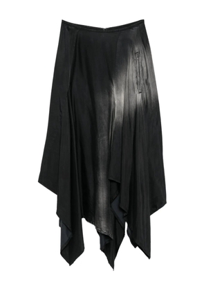 Yohji Yamamoto asymmetric mid skirt - Grey